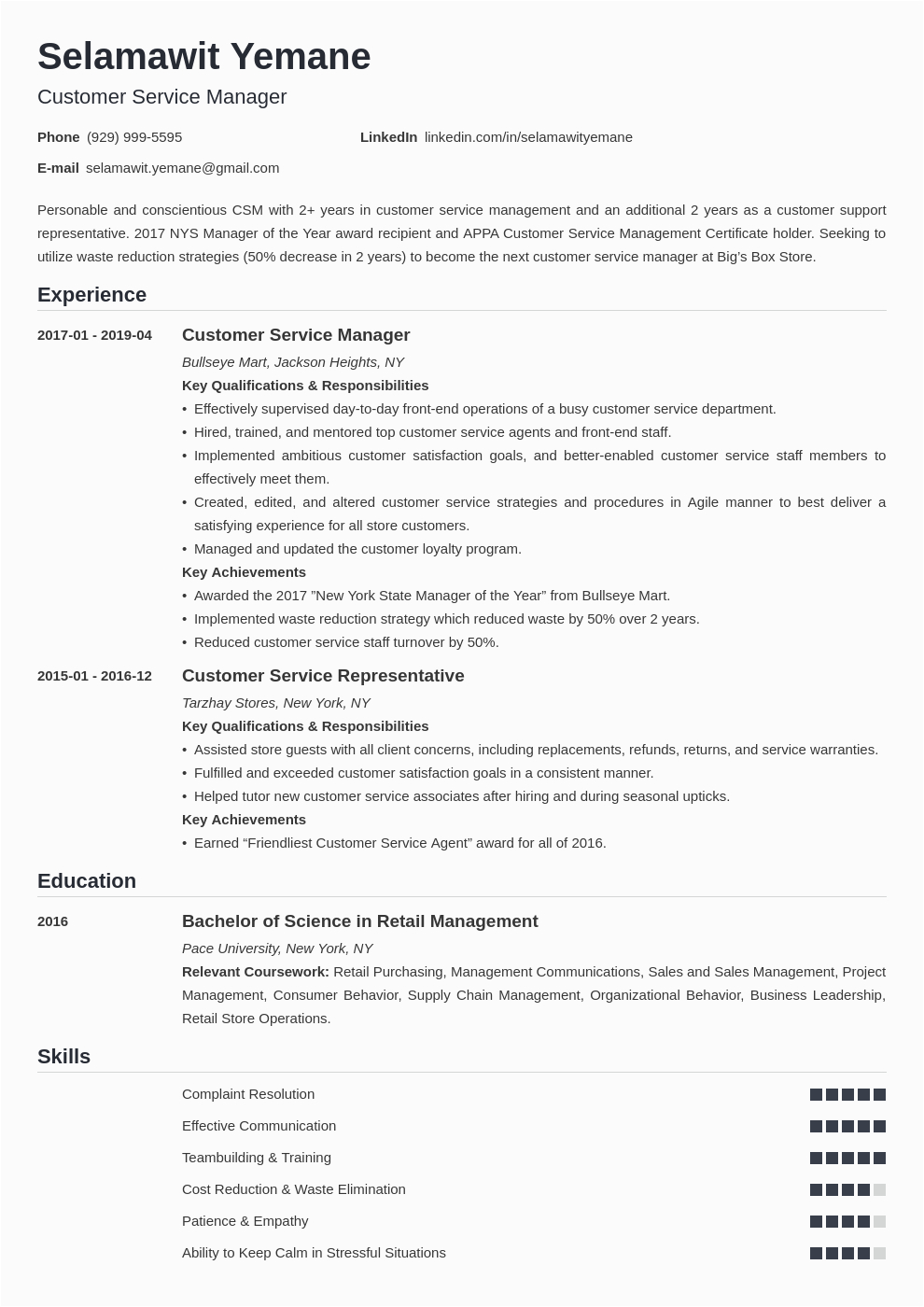 Customer Service Manager Resume Templates Samples Customer Service Manager Resume Sample [ Job Description]