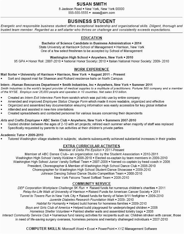 Extra Curricular Activities Sample for Resume Example Resume Extracurricular Activities Resume Extracurricular