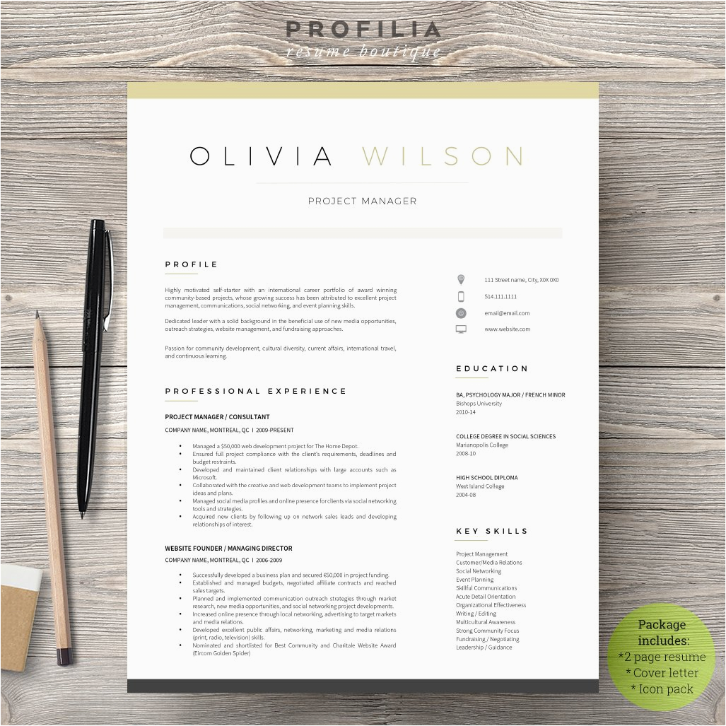 Free Creative Resume and Cover Letter Template Word Resume & Cover Letter Template