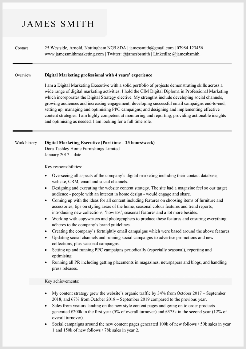 I M Interested In Resume Sample Media and Marketing Digital Marketing Cv Template to Free Microsoft Word