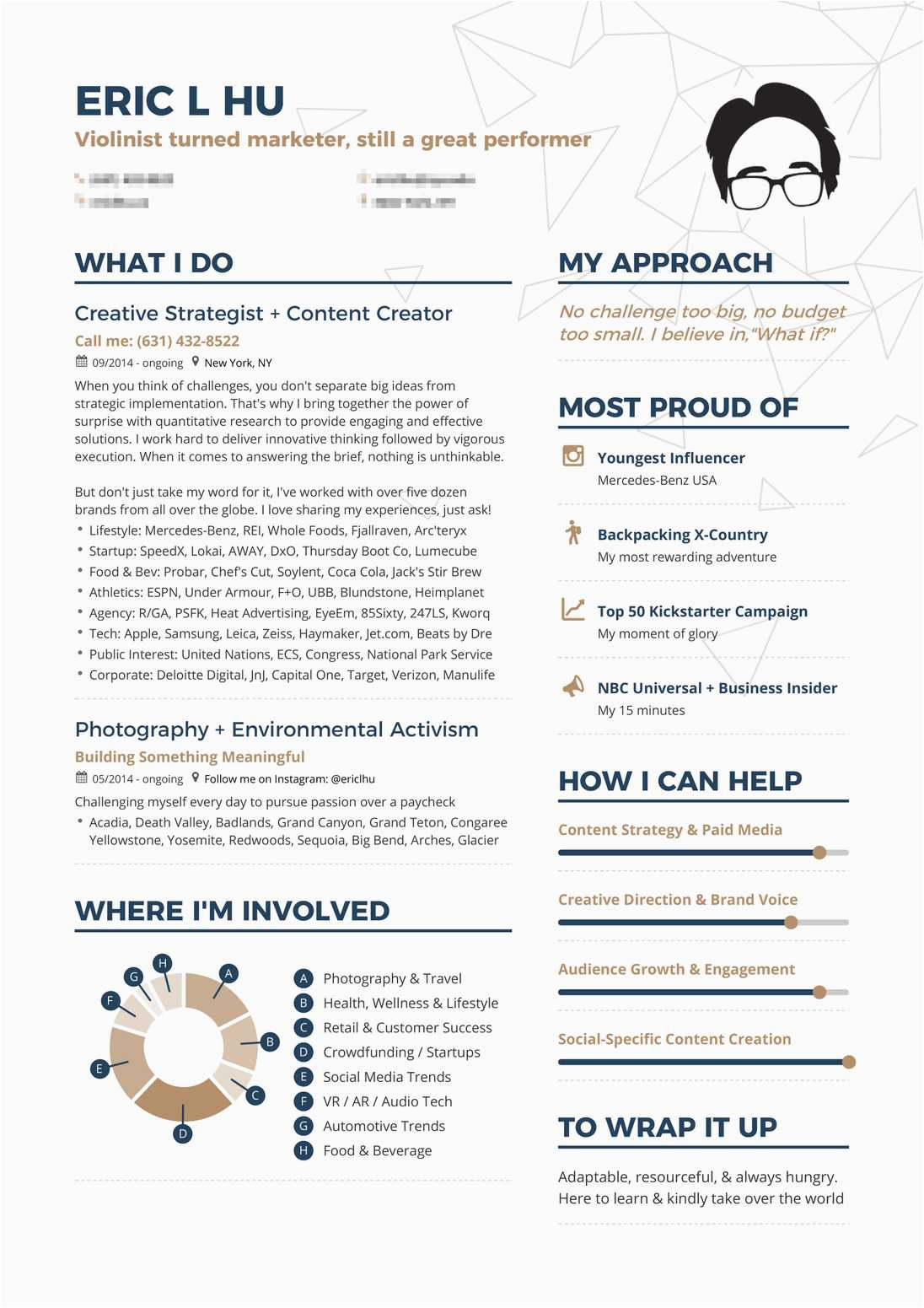I Need to See A Sample Resume Real Creative Marketing Resume Example