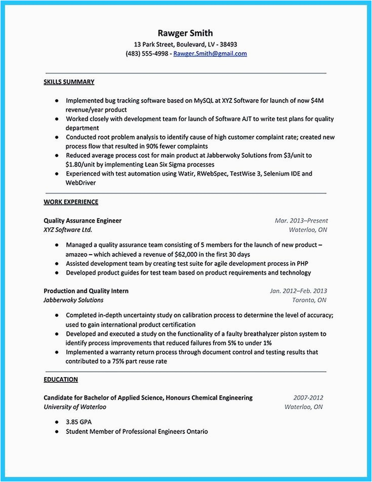 I Was Recognised by Resume Sample Cool Writing An attractive ats Resume