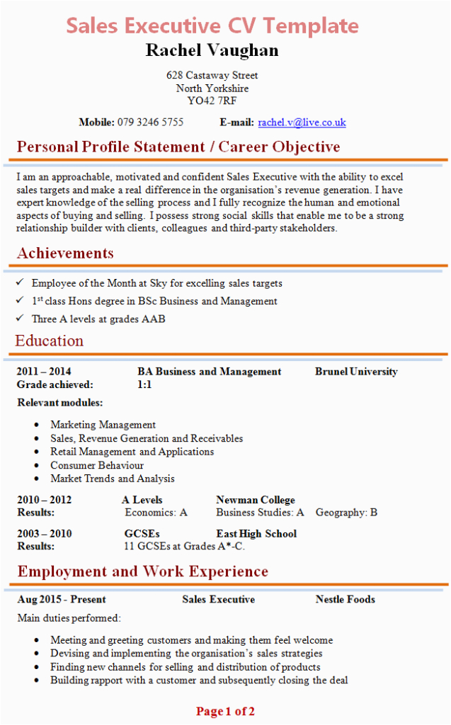 I Was Responsible for Resume Sample Preview