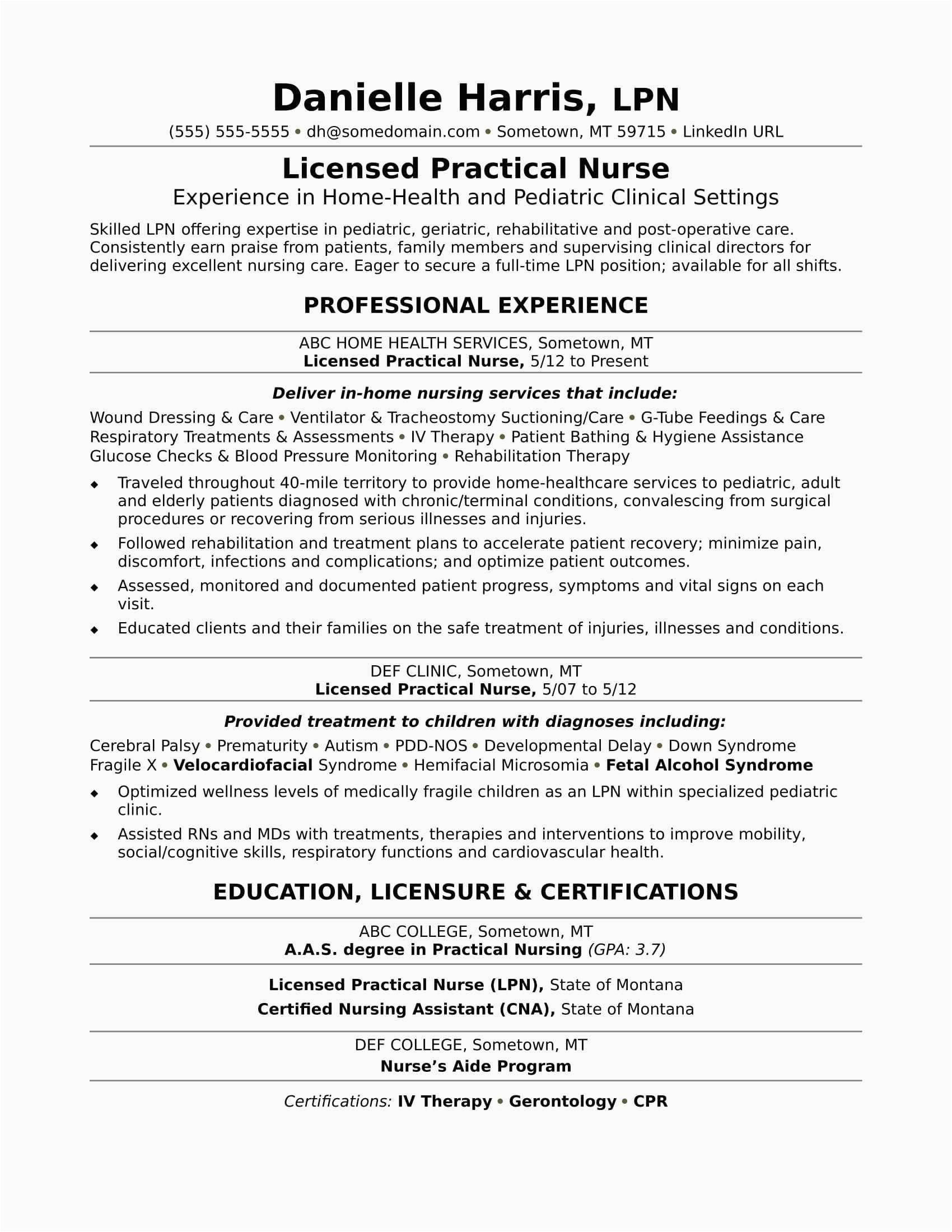 Lpn Resume Sample Long Term Care Lpn Resume Sample Long Term Care Best Resume Examples