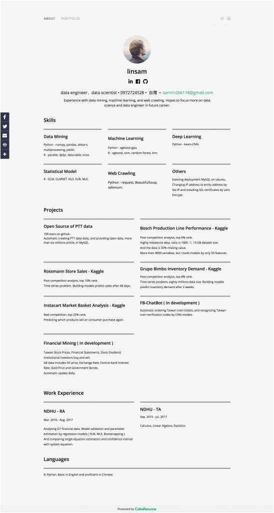 Machine Learning Sample Resume for Freshers How to Build A Strong Machine Learning Resume