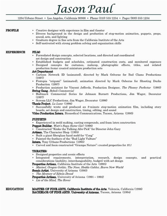 Movie theater assistant Manager Resume Sample Production assistant Resume Template Umecareer