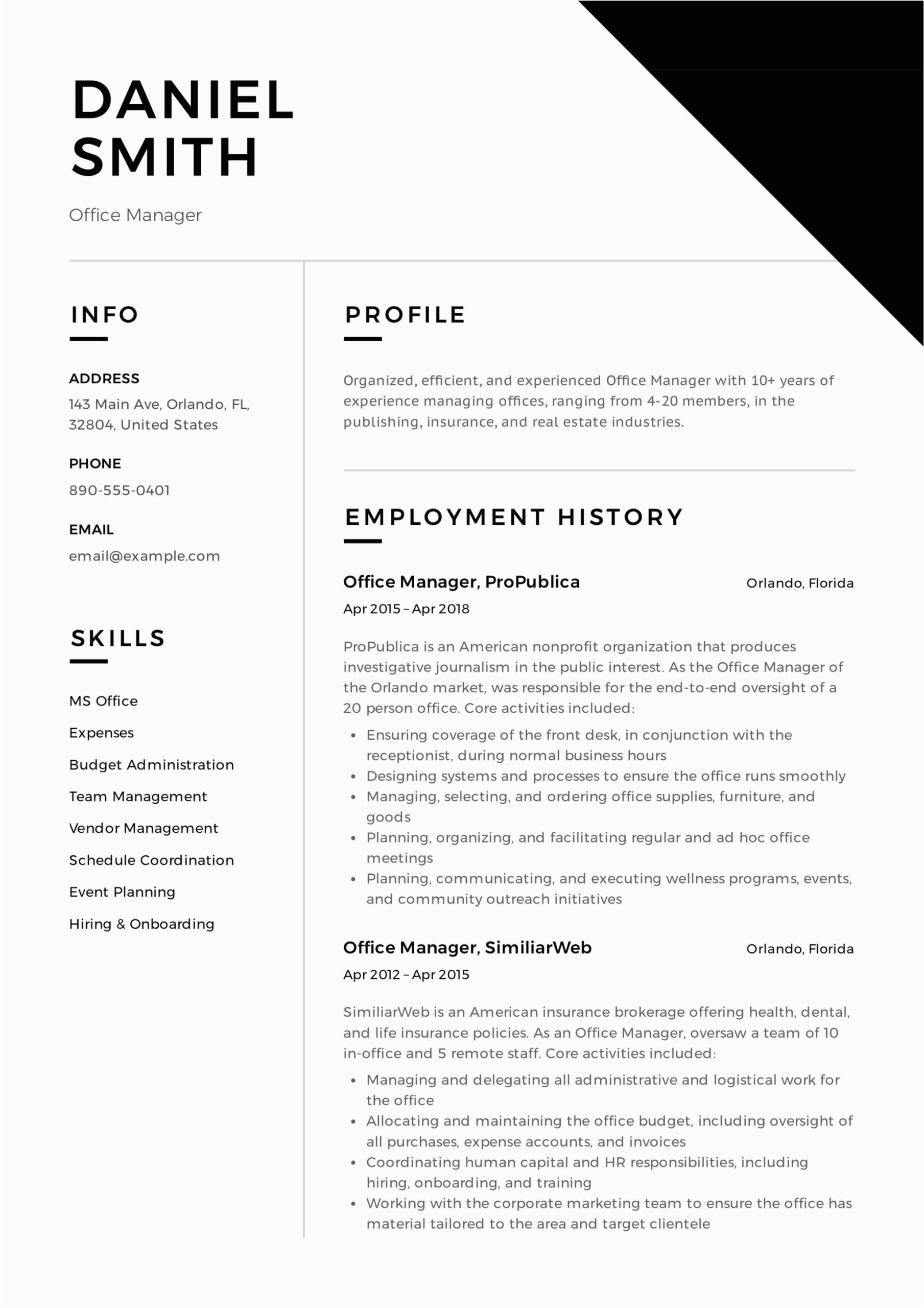 Office Manager Job Description Resume Sample Guide Fice Manager Resume [ 12 Samples ] Pdf