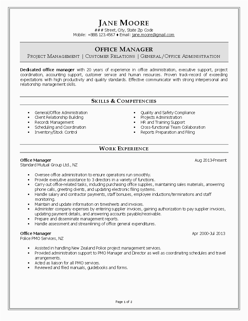 Office Manager Job Responsibilities Resume Sample Fice Manager Resume