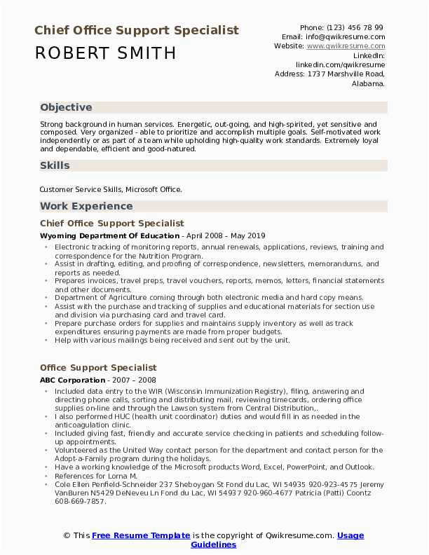 Office Support Specialist Resume Sample 2023 Fice Support Specialist Resume Samples