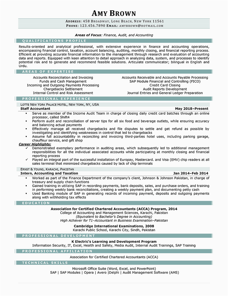 Professional Summary Resume Sample for Accountant Senior Accountant Resume Examples