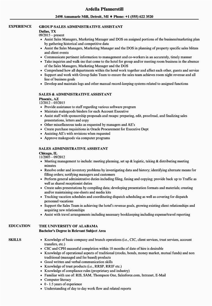 Query Language Bullet Point for Resume Sample √ 25 Executive assistant Resume Bullet Points In 2020
