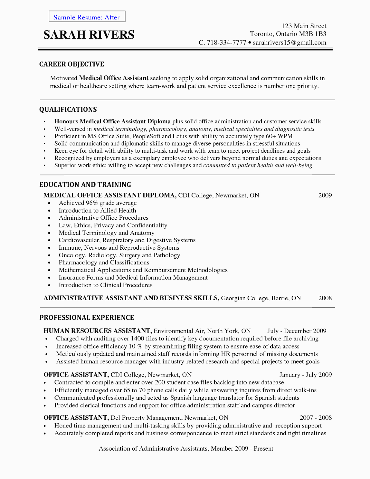 Quick Job Objectives for A Resume Samples Objective Resume Examples Medical assistant Tipss Und Vorlagen