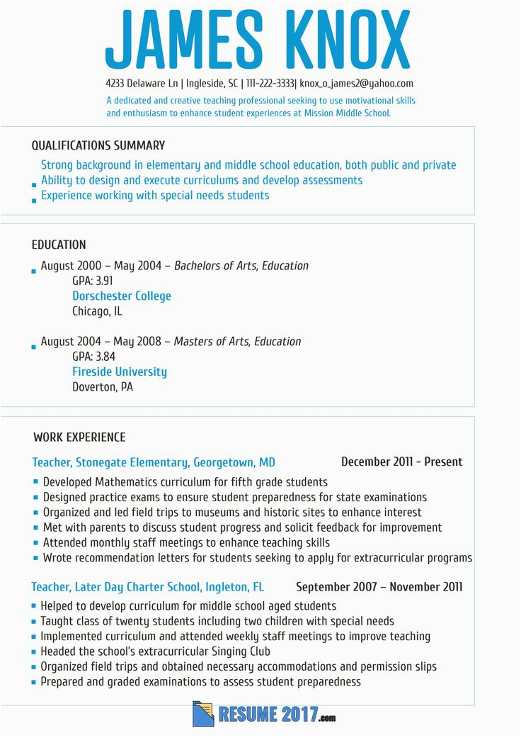 Quit My Job Resume Summary Samples Great Teacher Resume Template 2018 that Will Make Your Resume Leave A