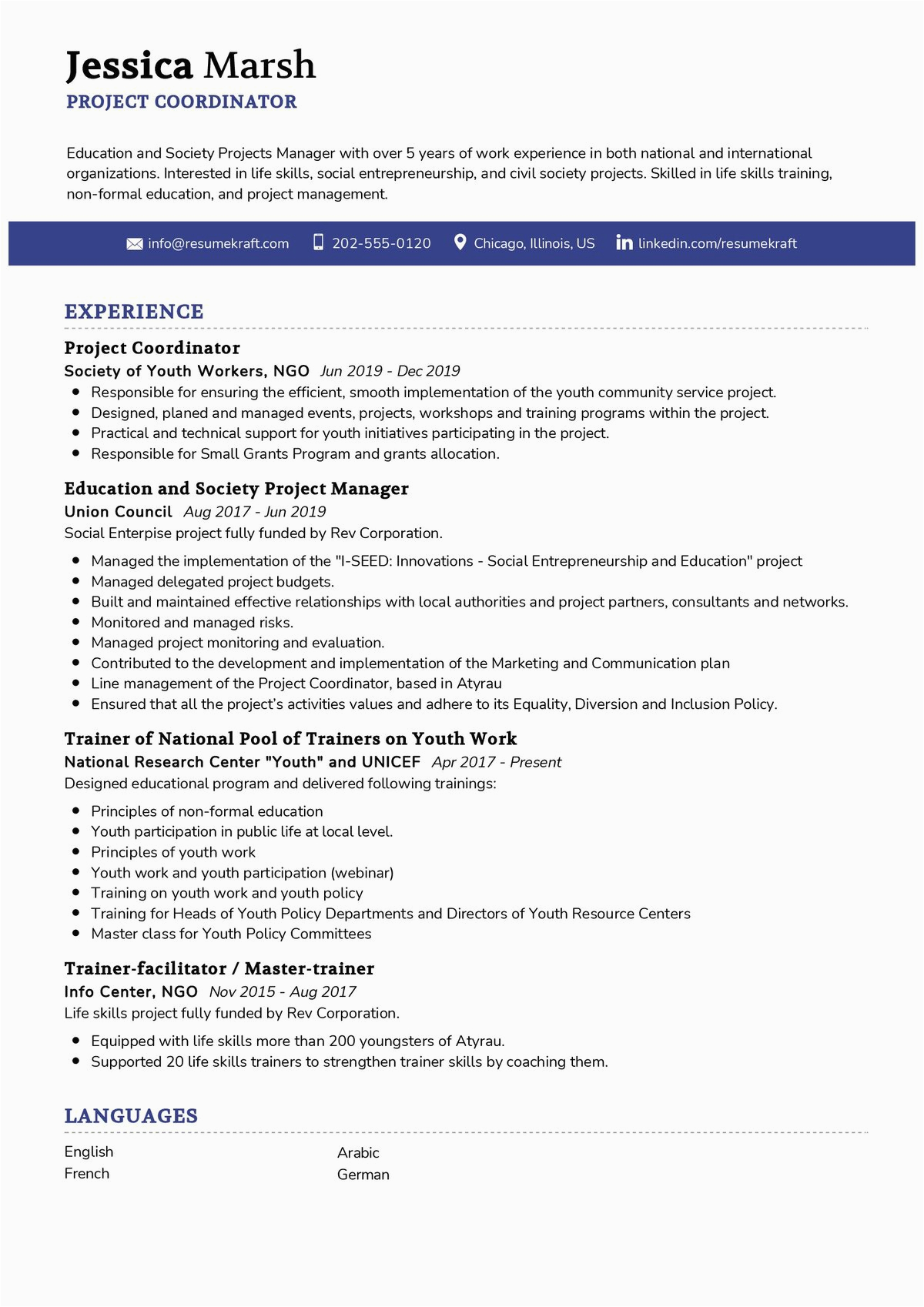 Resume Sample Copy for Project Coordinator for Usa Project Coordinator Resume Sample 2021
