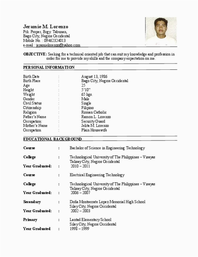 Resume Sample for Ojt tourism Students Sample Resume Objective for Ojt tourism Students Best Resume Examples