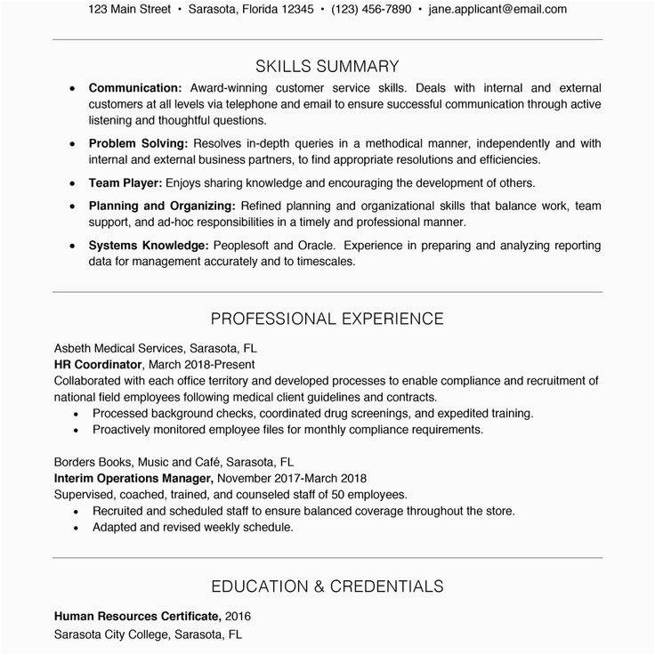 Resume Sample with Qualifications and Skills Core Qualifications Resume Examples Luxury Resume Example with A Key