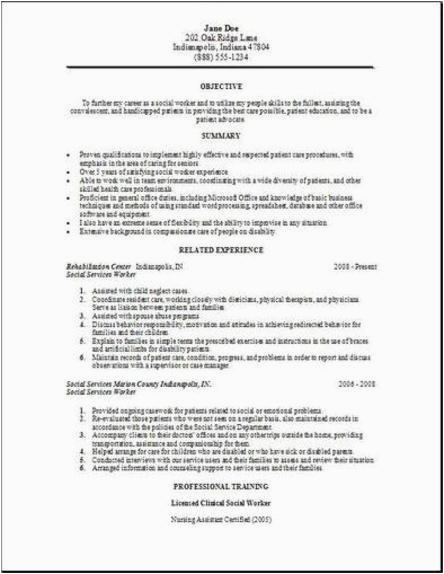 Resume Samples for social Service Positions social Services Resume Occupational Examples Samples Free Edit with Word