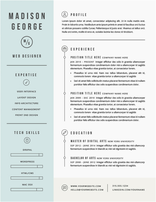 Resume with Quotes On Side Template the Best Modern Resume Templates for 2016