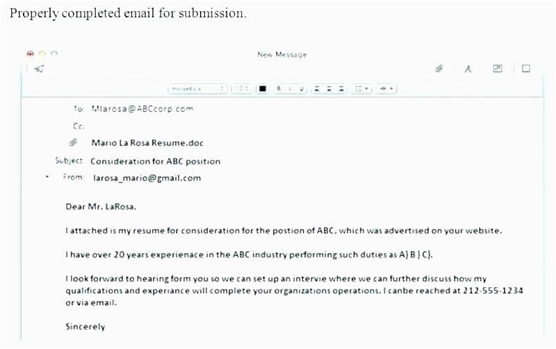 Sample Body Of Email when Sending Resume format for Sending Resumes Karanald2014 In 2020