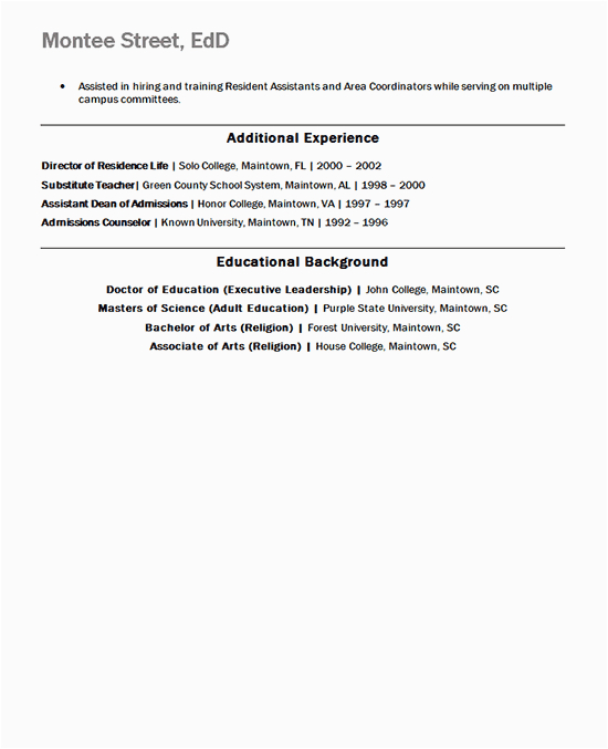 Sample College Student Resume Dean S List University Dean Resume Example Doctor Of Education