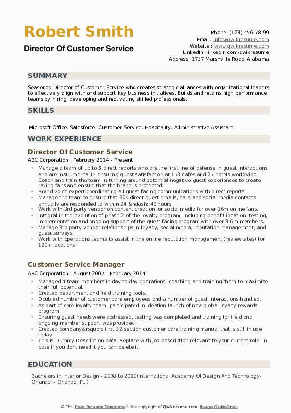 Sample Director Of Client Services Resume Director Of Customer Service Resume Samples