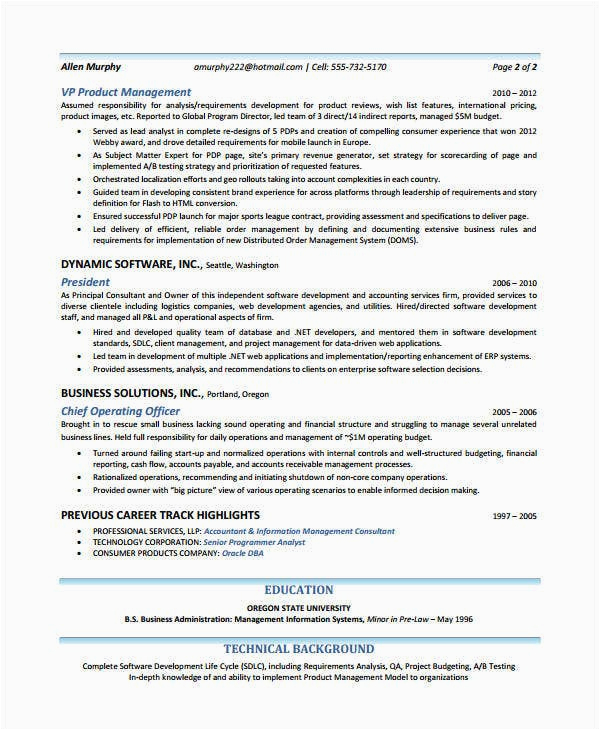 Sample Director Of Product Management Resume 10 Product Manager Resume Templates Pdf Doc