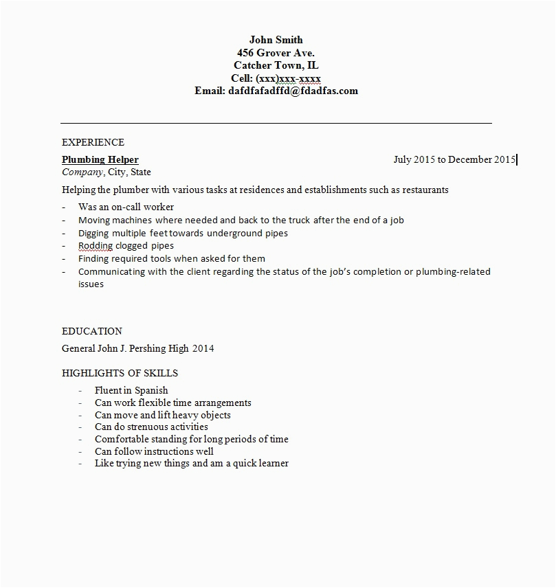 Sample for Resume Whem Applying for Fast Food Need Help with A Resume for Fast Food Work Resumes