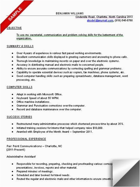 Sample Objective Sentnce for Admin Resume Administrative assistant Objective Statement Resume Examples