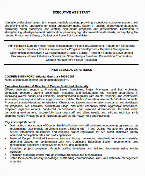 Sample Objective Sentnce for Admin Resume Free 6 Administrative assistant Resume Objectives In Ms Word