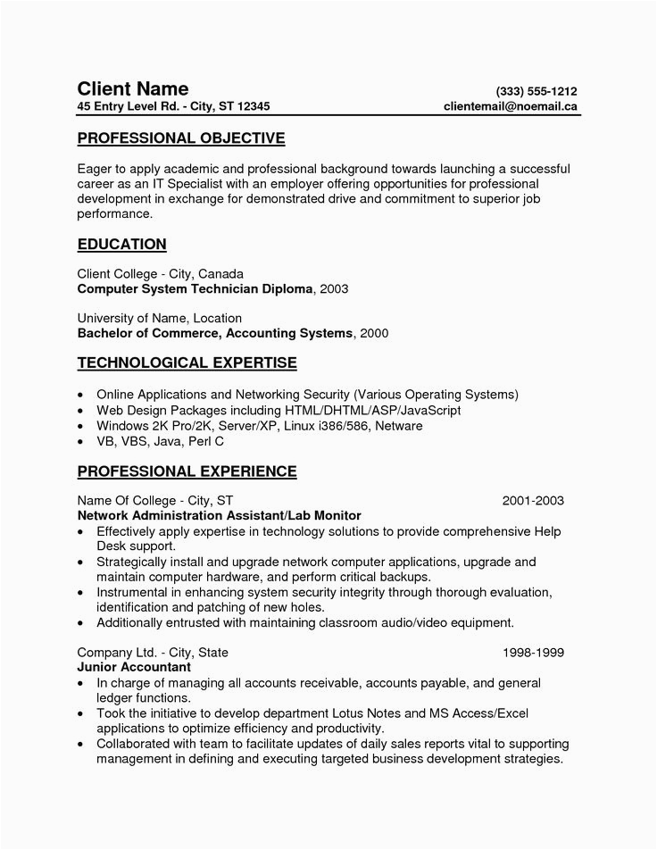 Sample Objective Statement for Accounting Resume 44 Accounting Resume Examples Entry Level