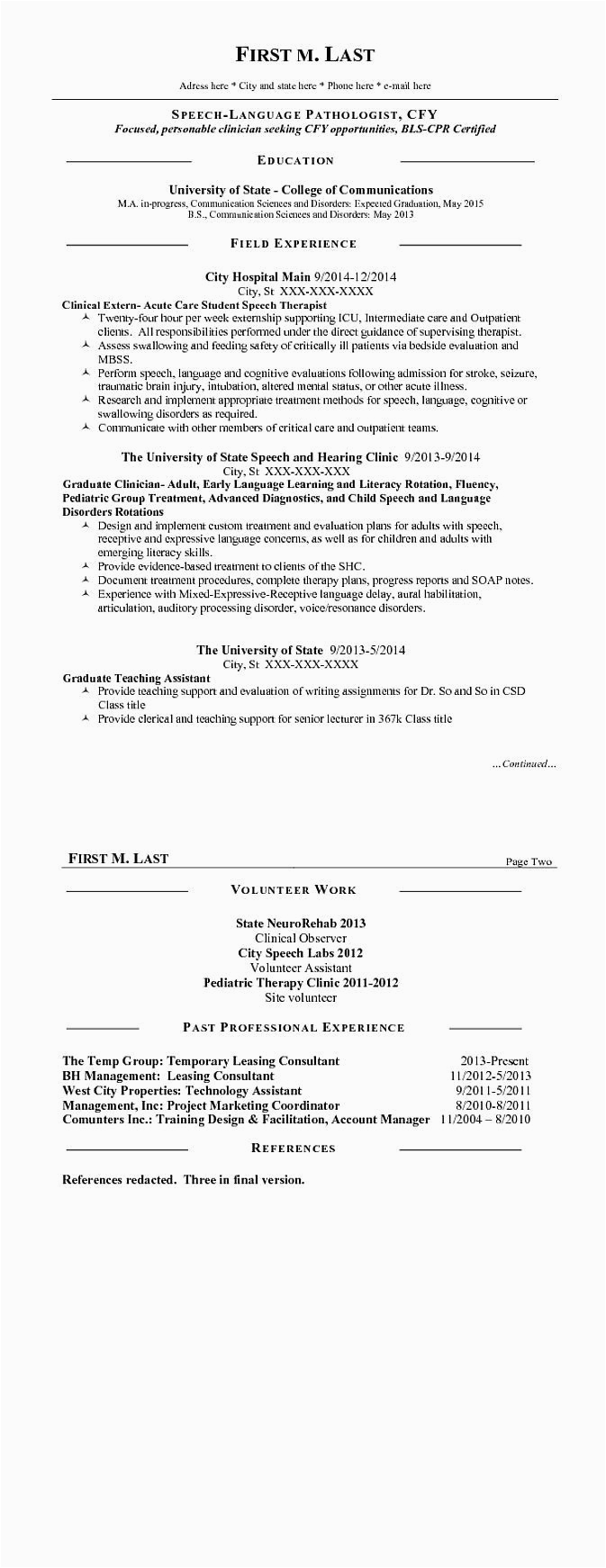 Sample Objective Statement for Slp Resume Sample Resume for Speech Language Pathologist Cool How You Write