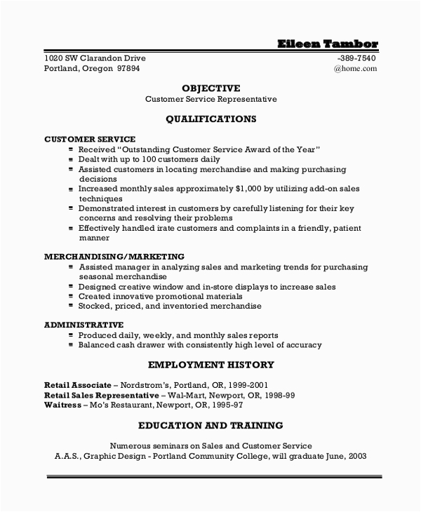Sample Objective Statements for Customer Service Resume Free 8 Sample Resume Objective Statement Templates In Pdf