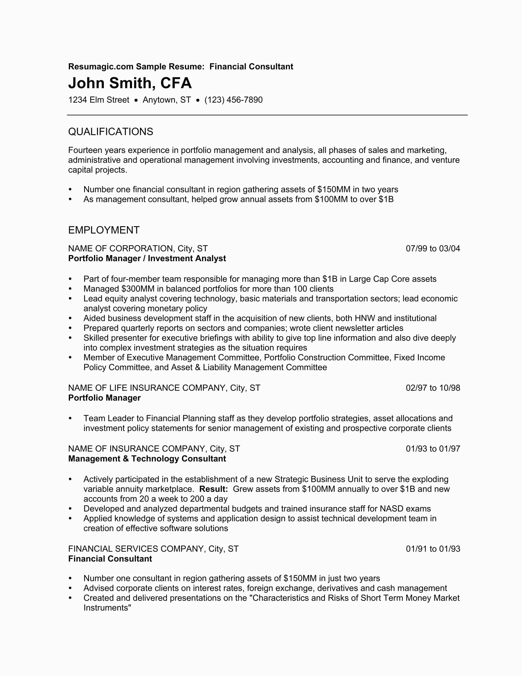 Sample Of Resume for Financial Analyst 24 Best Finance Resume Sample Templates Wisestep