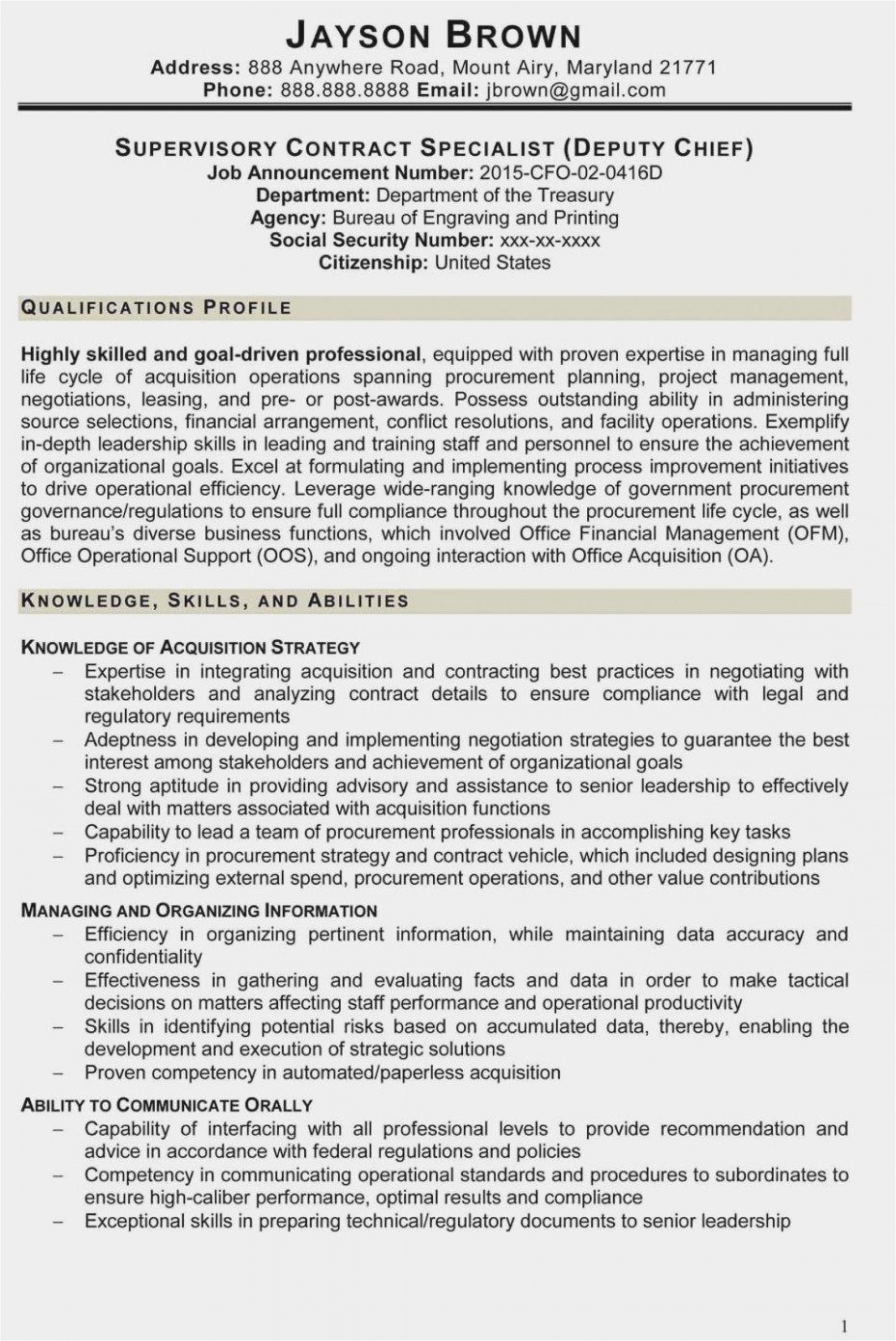 Sample Of Resume for Government Positions Federal Resume Template Word Addictionary