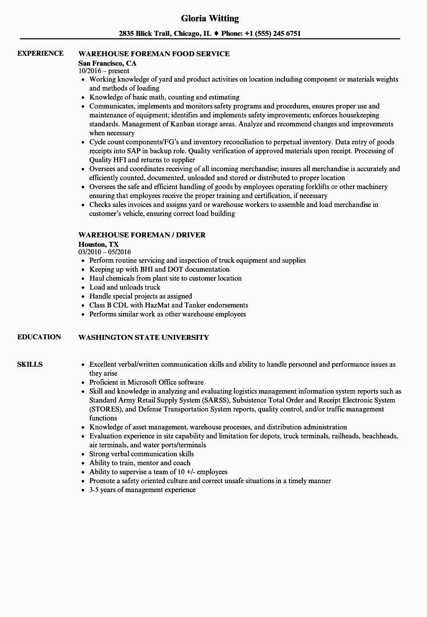 Sample Professional Summary for Resume for Warehouse associate Resume Examples Warehouse associate In 2021