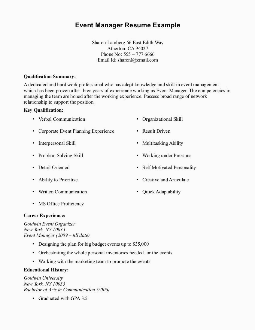 Sample Professional Summary for Resume with No Experience Resume Template without Job Experience No Experience Resume 2019
