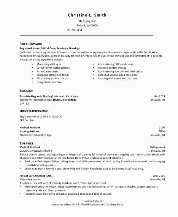 Sample Professional Summary On Resume for Nurse Free 9 Sample Resume Summary Statement Templates In Ms Word