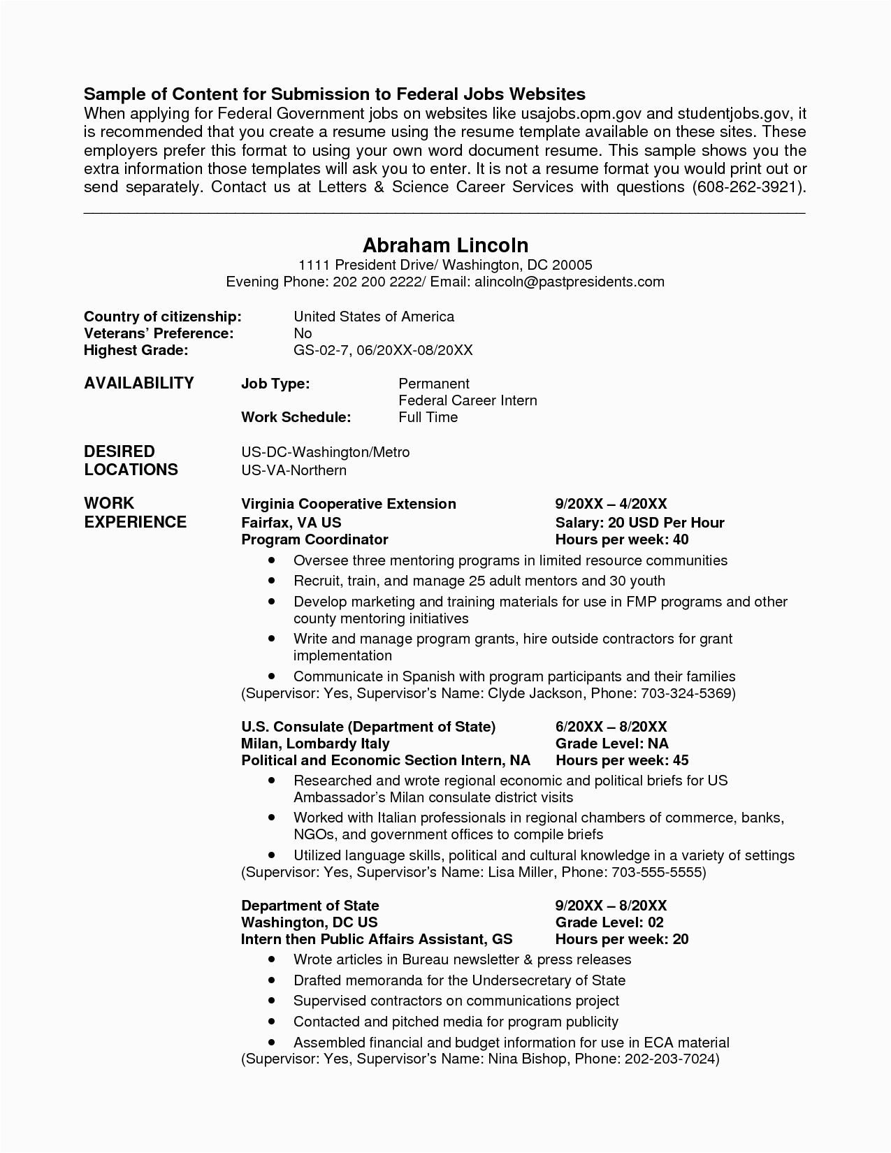 Sample Resume for A Government Position 8 Federal Resume Template 2018 Perfect Template Ideas