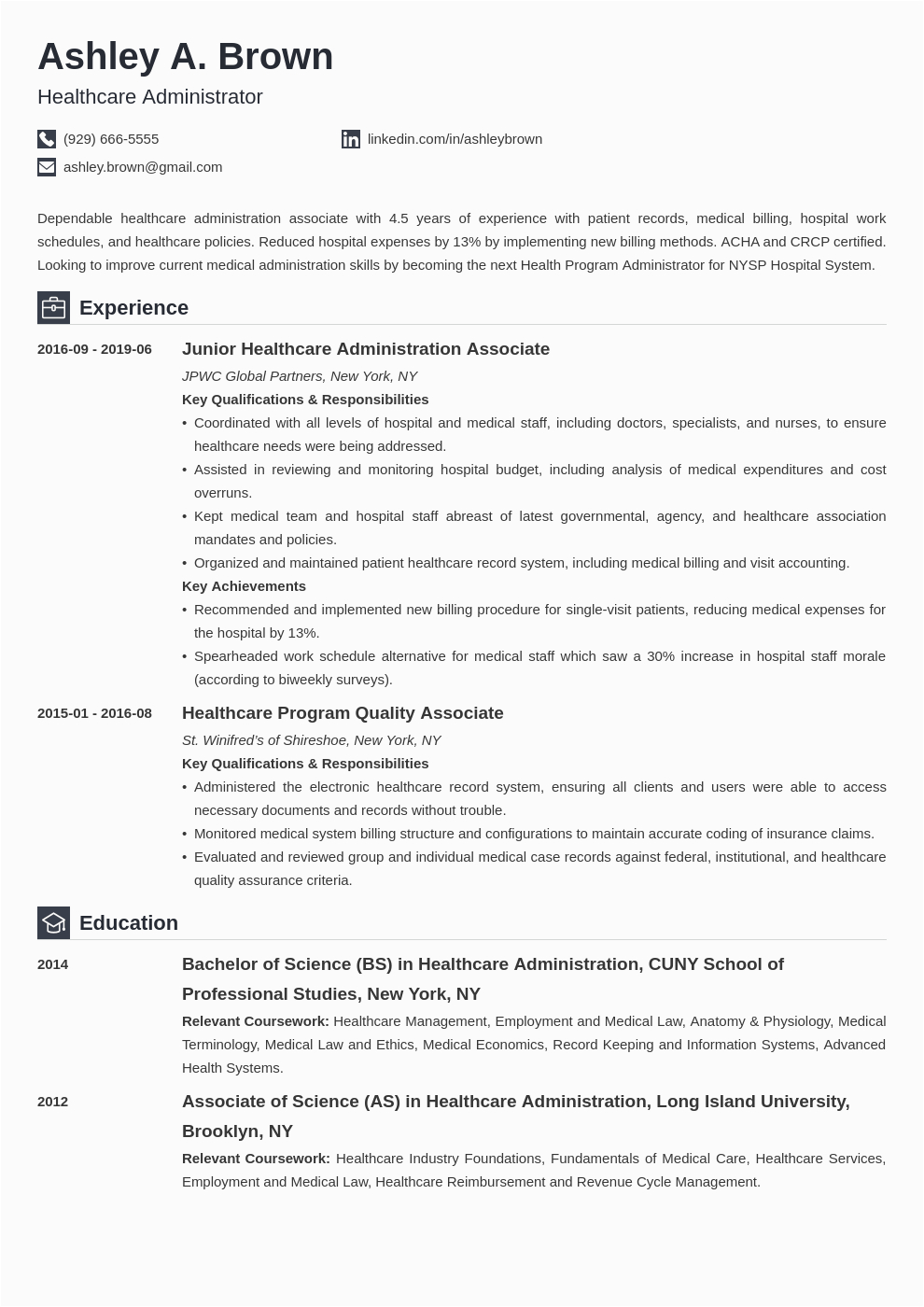 Sample Resume for A Healthcare It Professional Resume Template for Healthcare Professionals