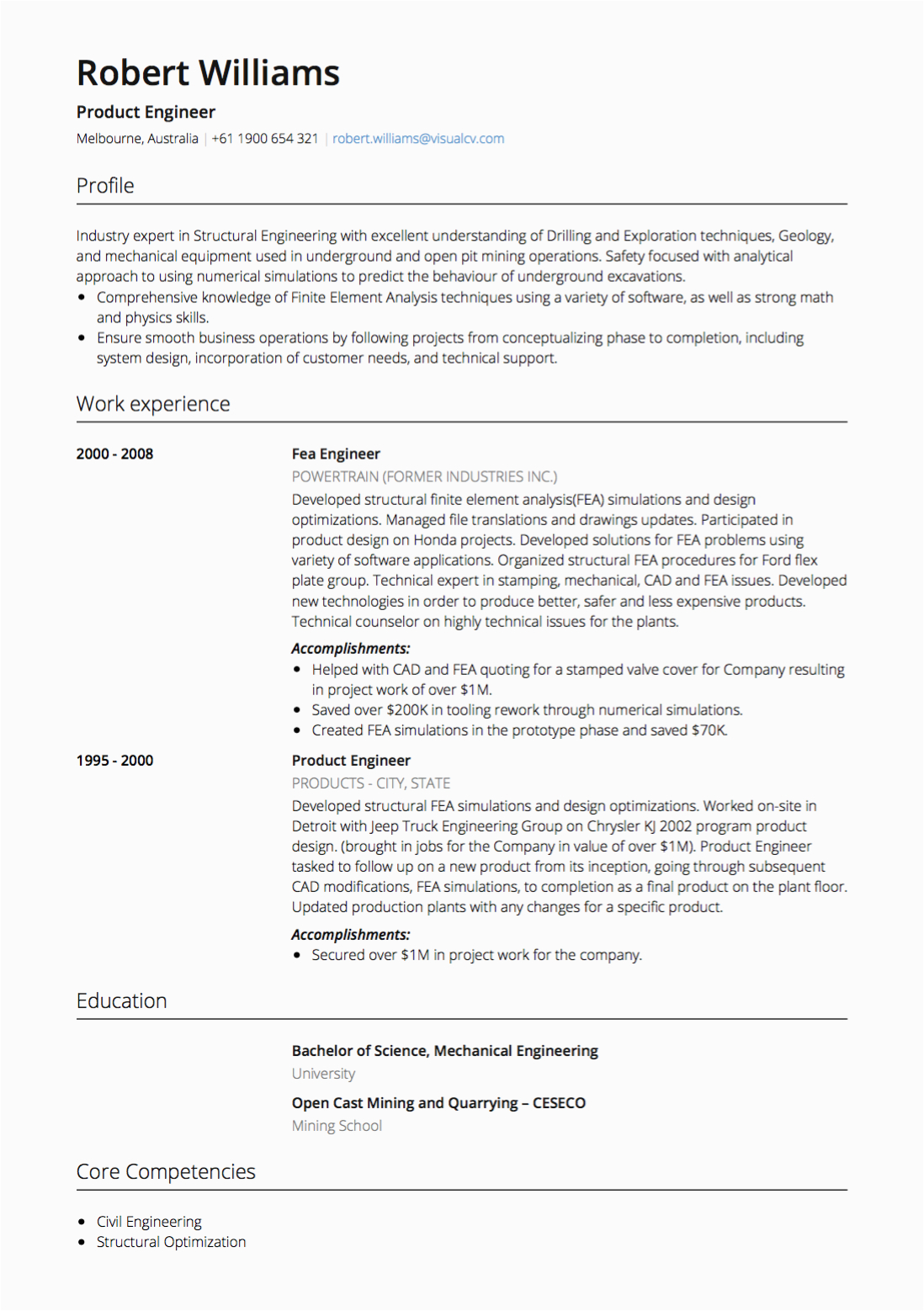 Sample Resume for Australian It Jobs Australian Cv format Pdf Uk