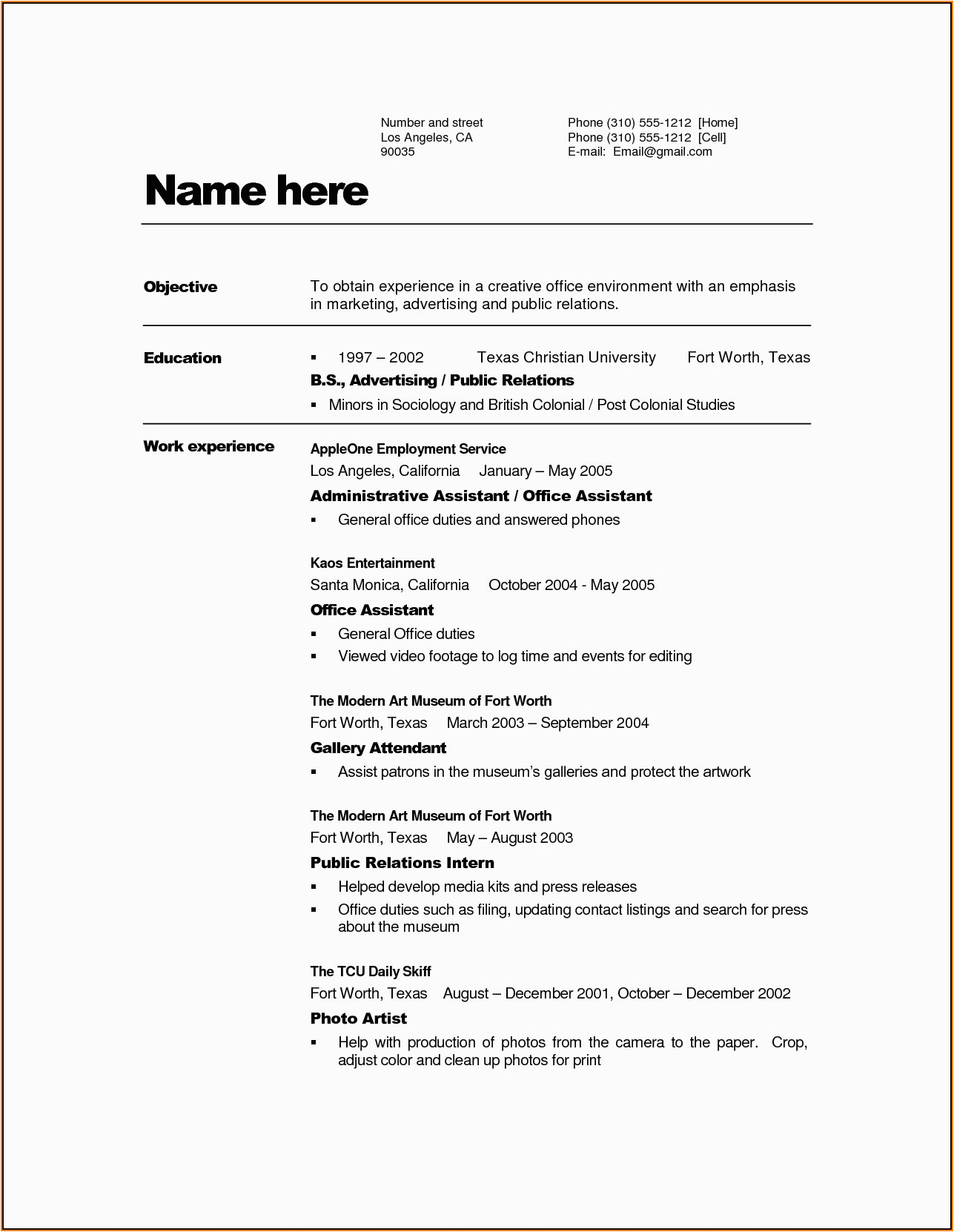 Sample Resume for Australian It Jobs Simple Resume format Australia Resume Templates Basic Basic Job