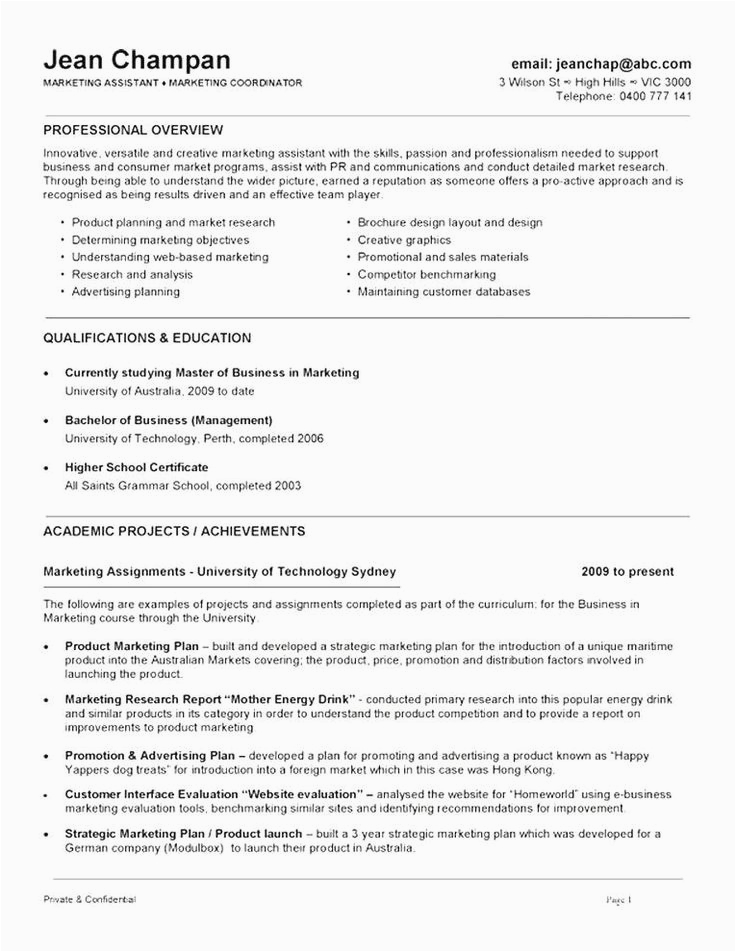 Sample Resume for Australian It Jobs Simple Resume format Australia Resume Templates Basic Basic Job