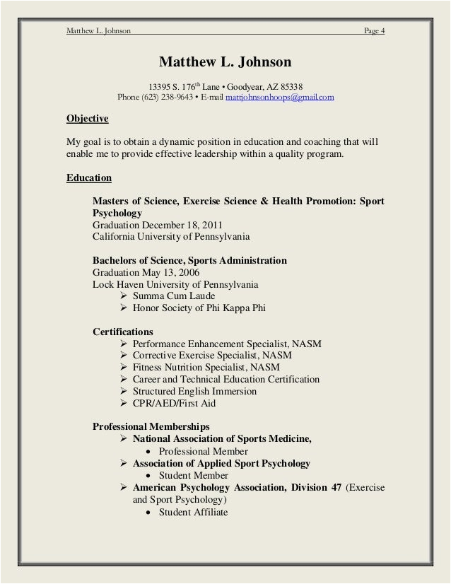 Sample Resume for College Coaching Position Sample Resume for College Coaching Position