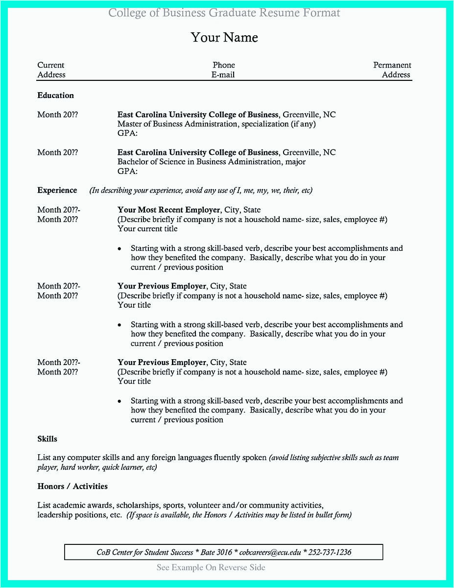 Sample Resume for College Graduates with No Experience Sample Resume for Recent College Graduate with No Experience Good