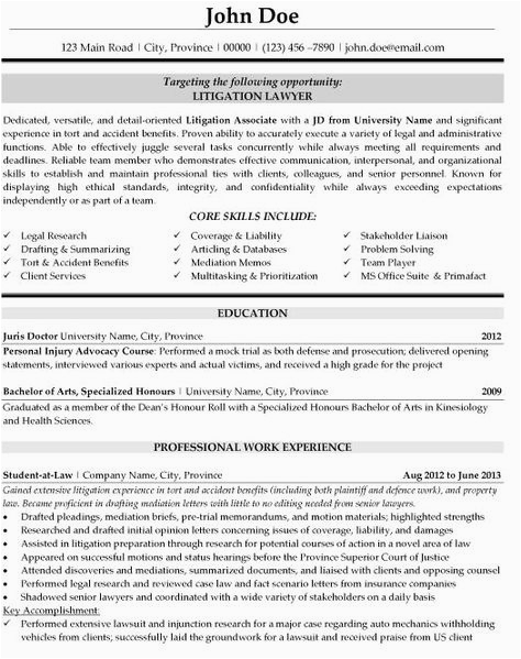 Sample Resume for Entry Level attorney √ 25 Entry Level attorney Resume