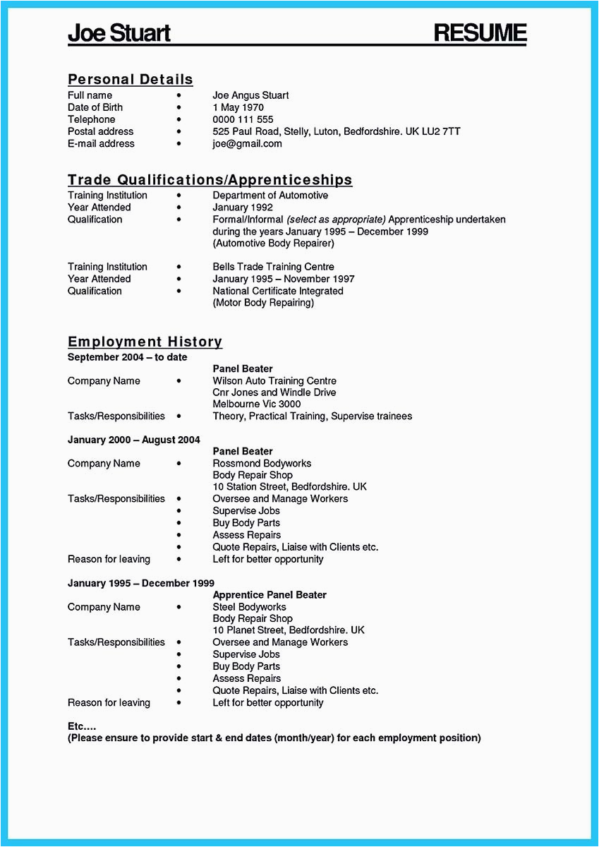 Sample Resume for Entry Level Automotive Technician Writing Your Great Automotive Technician Resume