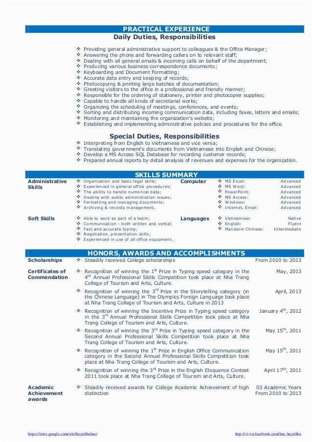 Sample Resume for Fresh Graduate Customs Administration Cv Resume Sample for Fresh Graduate Of Office Administration