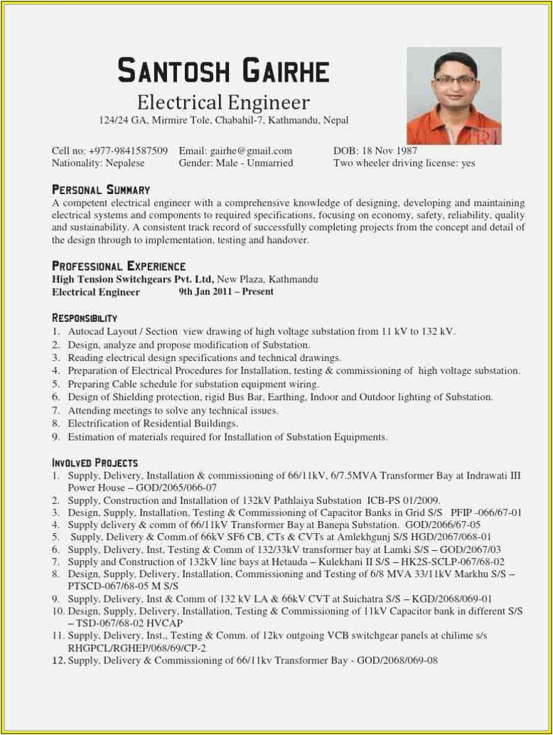 Sample Resume for Fresh Graduate Electrician Sample Resume for Electrical Engineer Fresh Graduate Resume Resume
