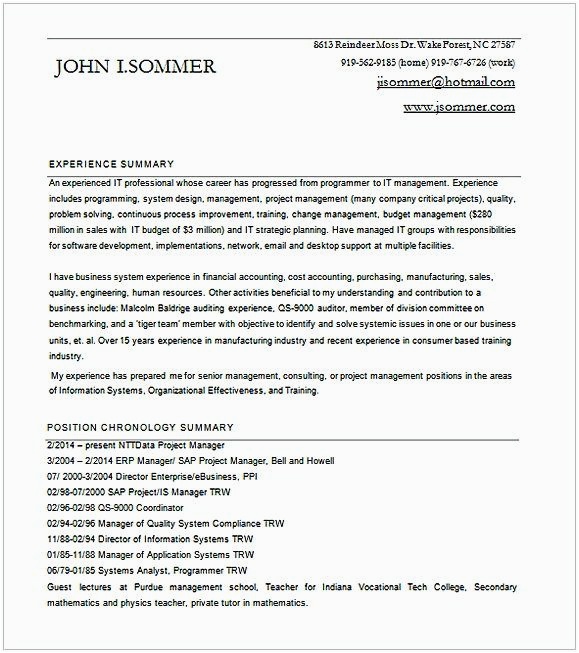 Sample Resume for Fresh Graduate In Project Management Pin On Resume Template