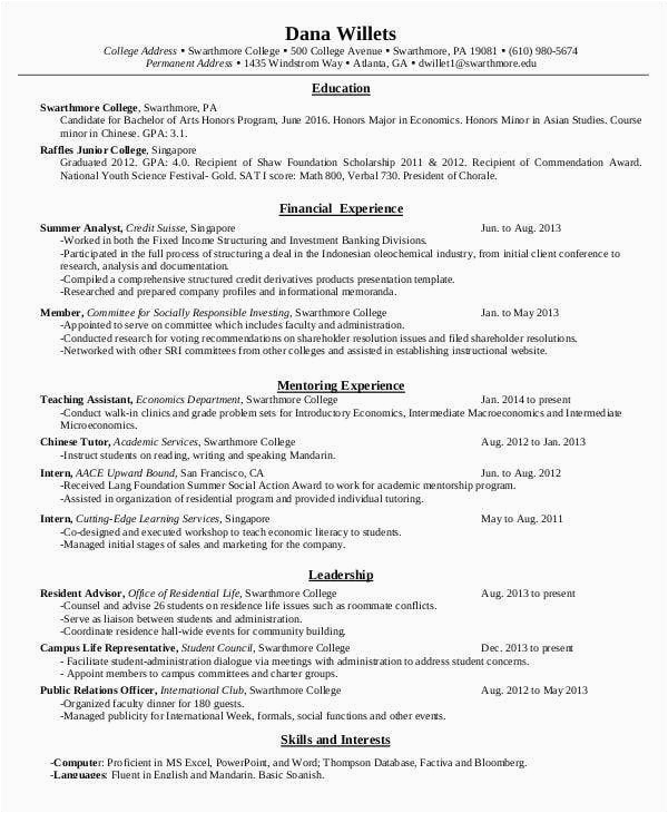 Sample Resume for Fresh Graduate In United States Professional Resume for Fresh Graduate